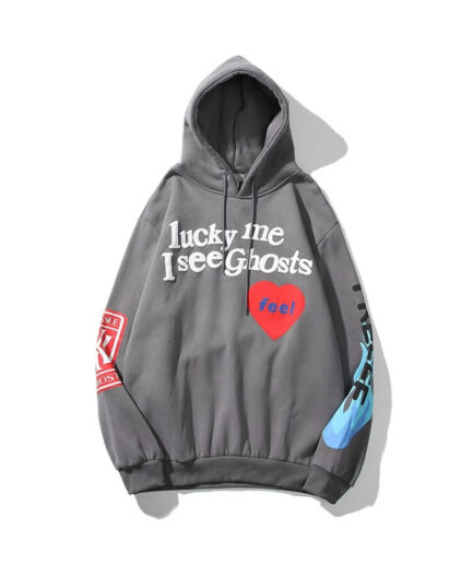 Lucky me I See Ghosts Heart Feel Logo Hoodie